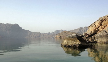Die fjordartige Landschaft Musandams (Oman)