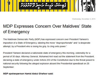 Statement der Opposition / Malediven