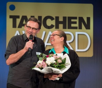Petra Röglin und Rolf Schmidt - tauchen Ehren-Award 2014