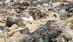 Geborgener Müll aus dem Meer