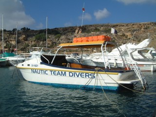 Boot des NauticTeam, Gozo - Marsalforn, © Nauticteam